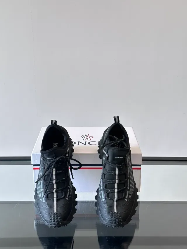 Moncler Black Rugged Lug-Sole High-Top Lifestyle Sneakers 4