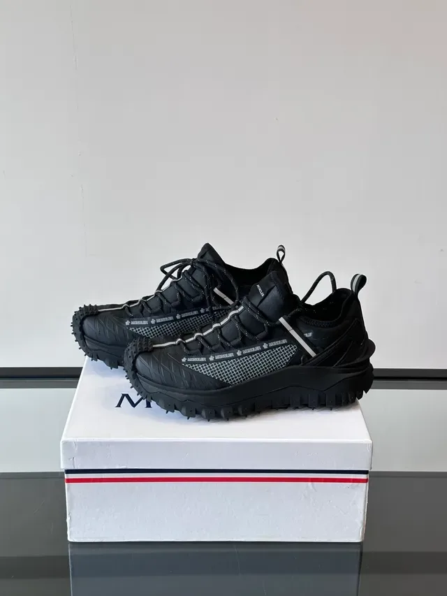 Moncler Black Rugged Lug-Sole High-Top Lifestyle Sneakers 5