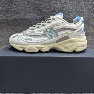 New Balance 1000 Beige Bleu Semelle intermédiaire Couches Superpositions Synthétiques Baskets Chunky