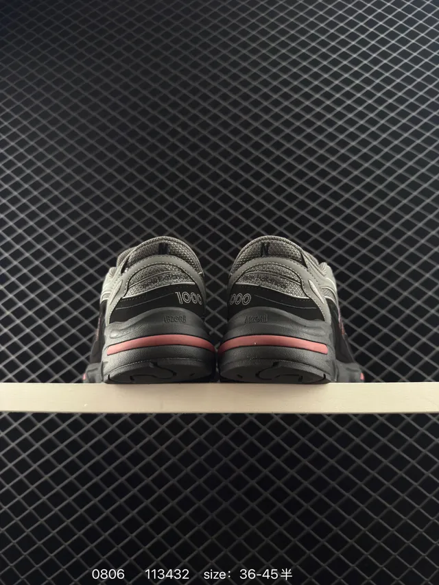 New Balance 1000 Negro Gris Rojo zapatillas chunky 3