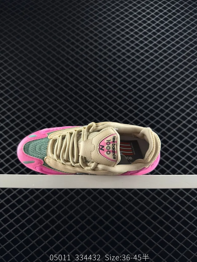 New Balance 1000 rosa bege verde tênis grossos 4