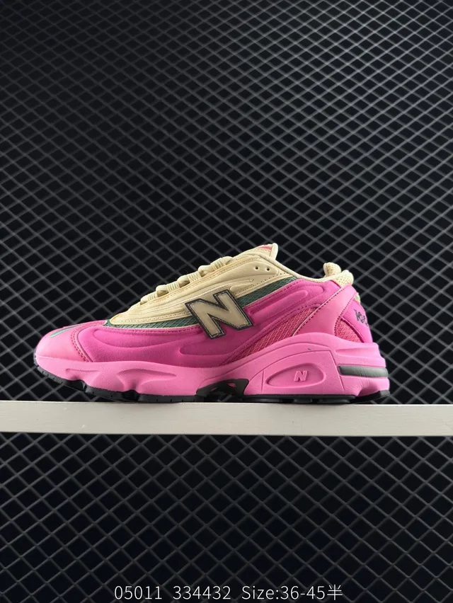 New Balance 1000 rosa bege verde tênis grossos 5