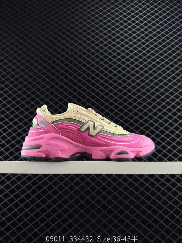 New Balance 1000 rosa bege verde tênis grossos 6