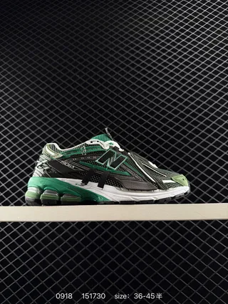New Balance 151730 Green Black Sneakers rétro runner avec upper en maille à couches et daim sneakers à semelle épaisse 2