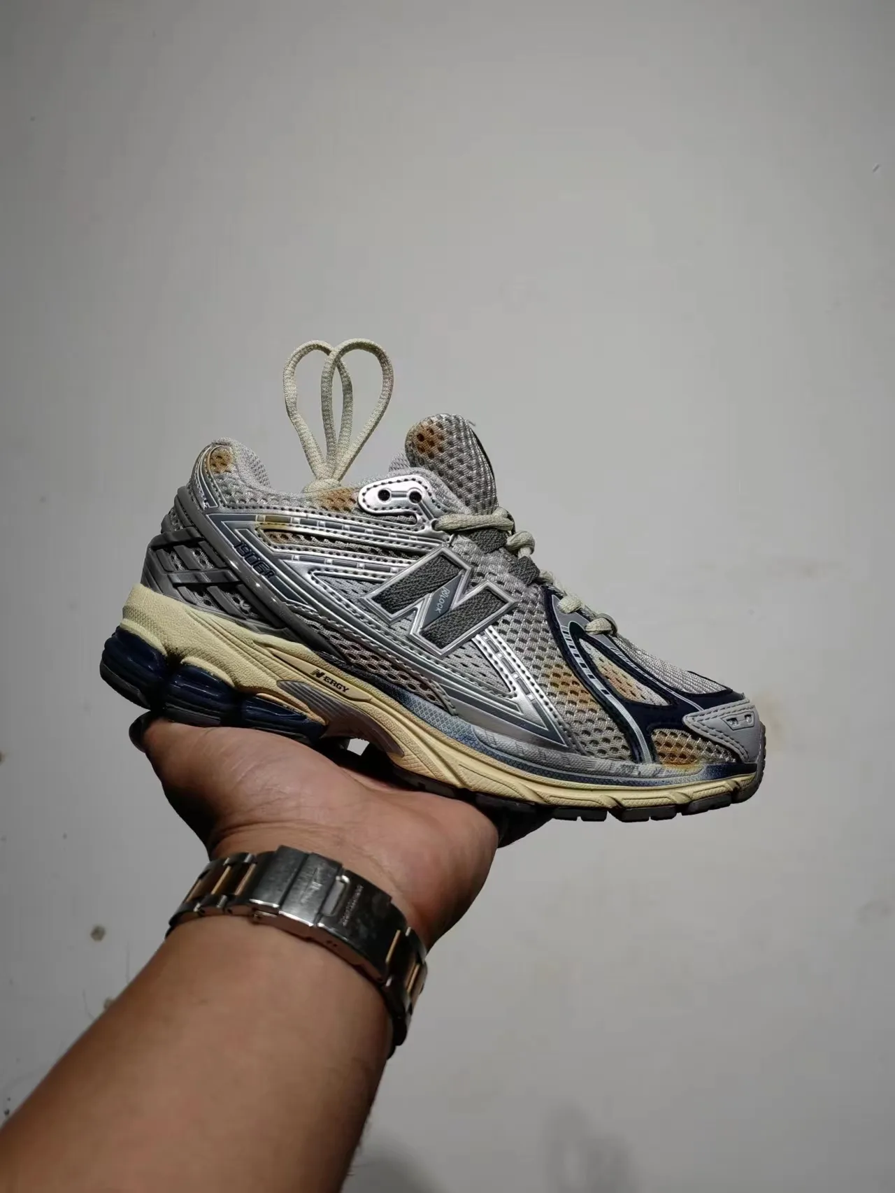 New Balance 1906R Tênis de corrida Cinza Marinho Creme 7