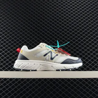 New Balance 510 Beige Navy 中底网面和合成材料叠加的厚底运动鞋