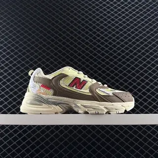 New Balance 530 米色棕色 分层网布 厚底运动鞋