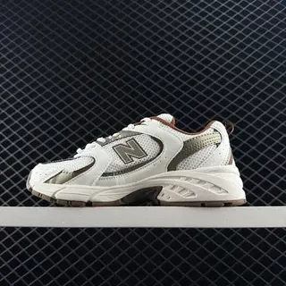 New Balance 530 White Brown Layered Mesh Chunky Sneakers
