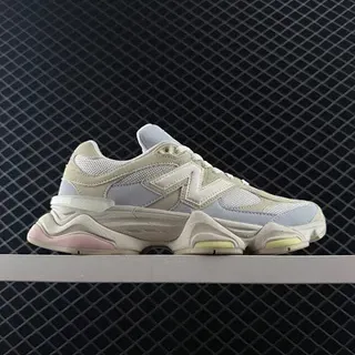 New Balance 9060 Beige Light Blue Pink Chunky Sneakers