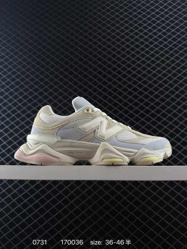 New Balance 9060 Beige Bleu clair rose sneakers chunky 6