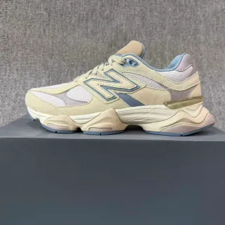 New Balance 9060 米色 粉色 蓝色 厚底运动鞋