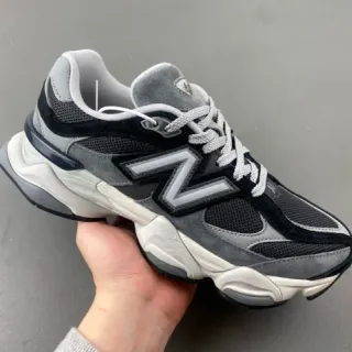 New Balance 9060 Gray Black Chunky Sneakers