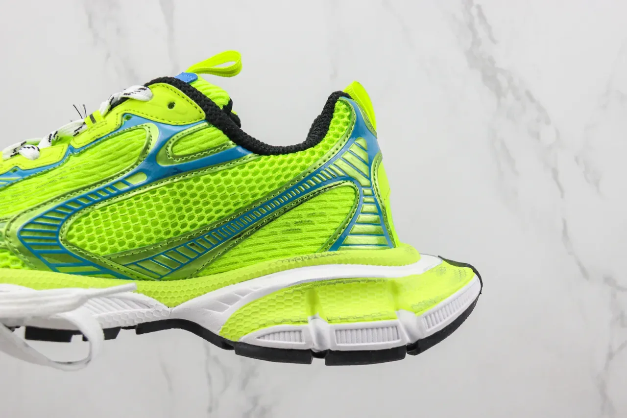 New Balance 9060 Neon Lime Green Blue Chunky Sneakers 7