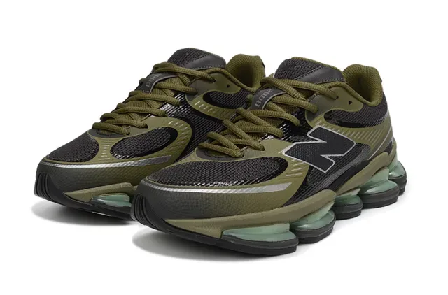 New Balance 9060 Verde Oliva e Preto Tênis Lifestyle 3