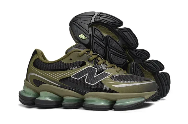 New Balance 9060 Verde Oliva e Preto Tênis Lifestyle 4
