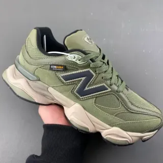 New Balance 9060 Olive Green Cordura Chunky Sneakers
