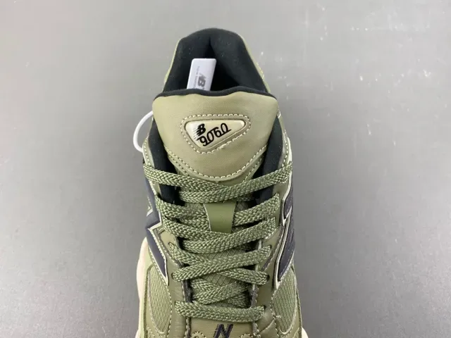 New Balance 9060 Olive Green Cordura Chunky Sneakers 5