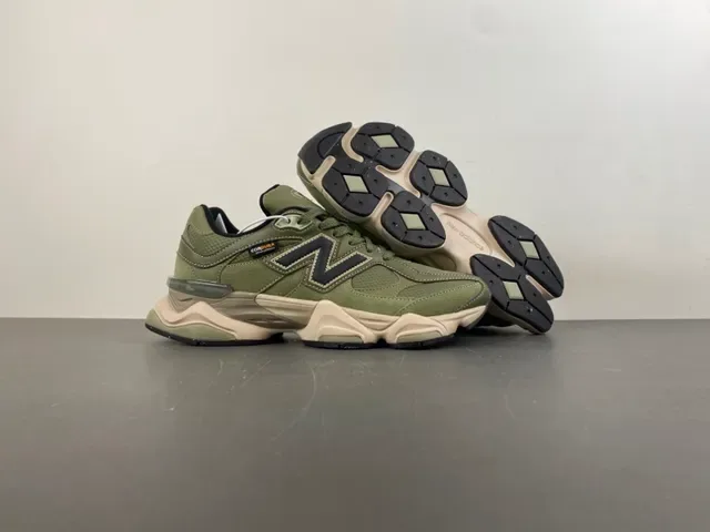New Balance 9060 Olive Green Cordura Chunky Sneakers 12