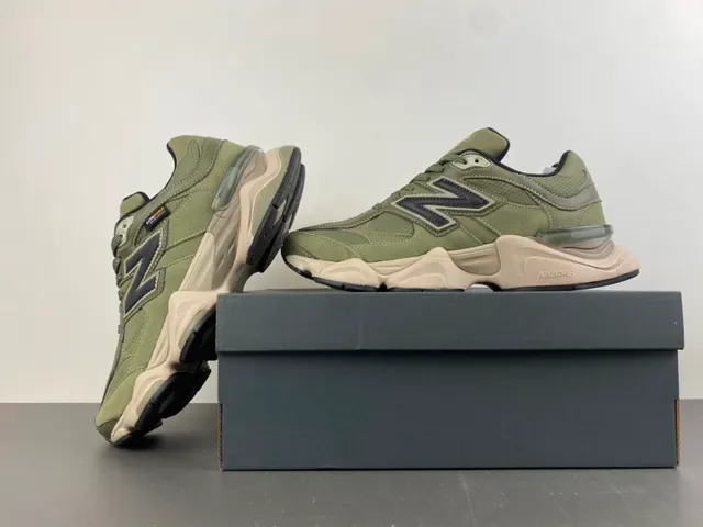 New Balance 9060 Olive Green Cordura Chunky Sneakers 14