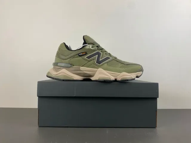New Balance 9060 Olive Green Cordura Chunky Sneakers 15
