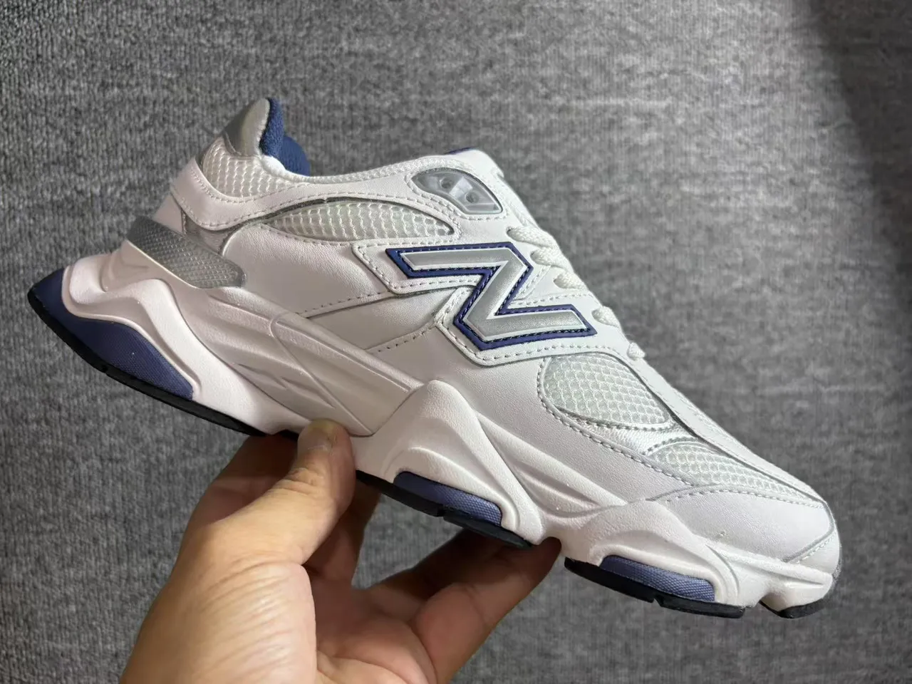 New Balance 9060 White Navy Chunky Sneakers 2