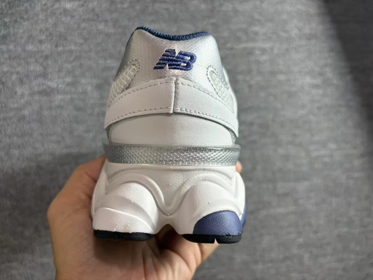 New Balance 9060 White Navy Chunky Sneakers 3