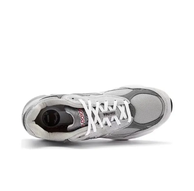 New Balance 990 Gris Blanc Maille Et Daim Empeigne ENCAP Semelle Intermédiaire Chaussures Lifestyle 4