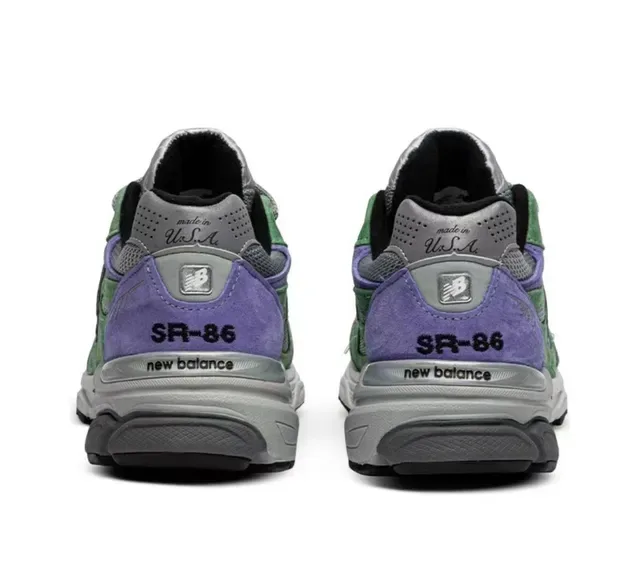 New Balance 990 Green Purple Gray Chaussures Running 3