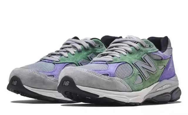 New Balance 990 Green Purple Gray Chaussures Running 6