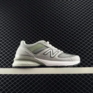 New Balance 990 Series Chaussures de course grises et vert olive