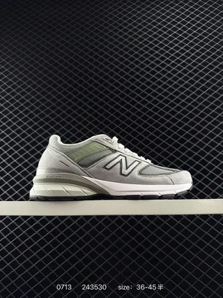 New Balance 990 Series أحذية رياضية رمادية وأخضر زيتوني 2