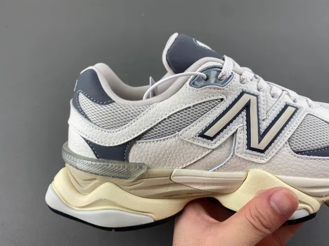 New Balance Beige Gris Suela Media Malla Y Recubrimiento Sintético Chunky Sneakers 3