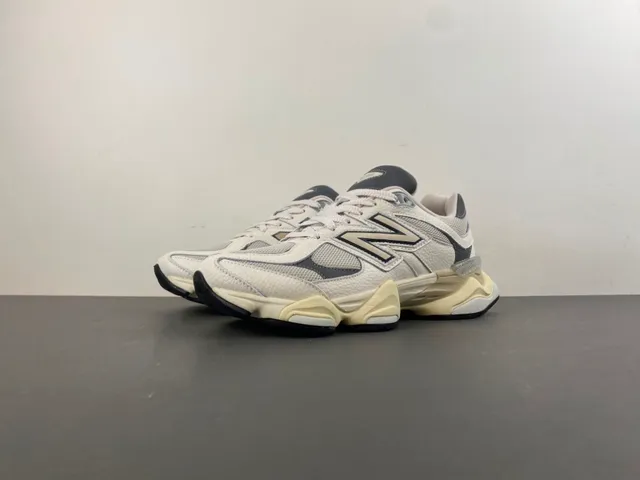 New Balance Beige Gris Suela Media Malla Y Recubrimiento Sintético Chunky Sneakers 10