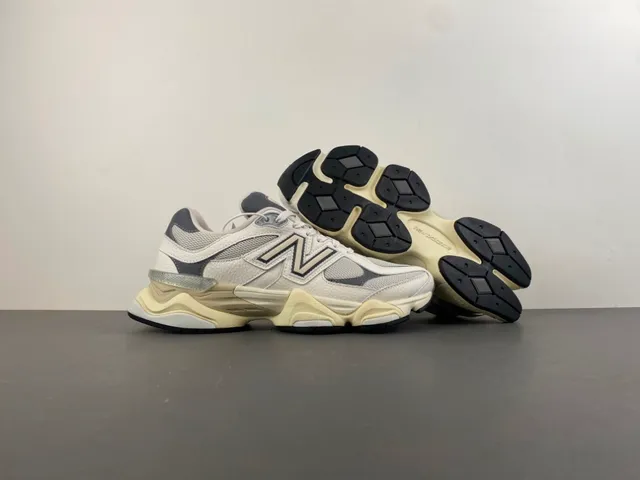 New Balance Beige Gris Suela Media Malla Y Recubrimiento Sintético Chunky Sneakers 12