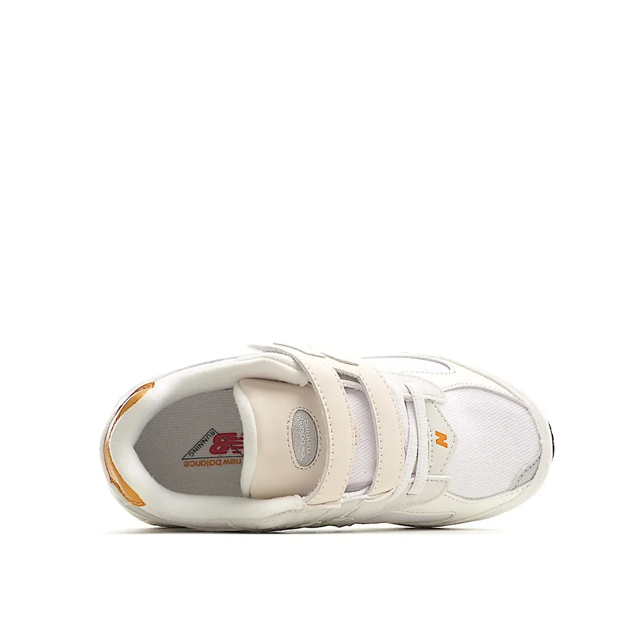 New Balance Beige Blanc Chunky Midsole Fermeture Velcro Sangle Lifestyle Sneakers 21