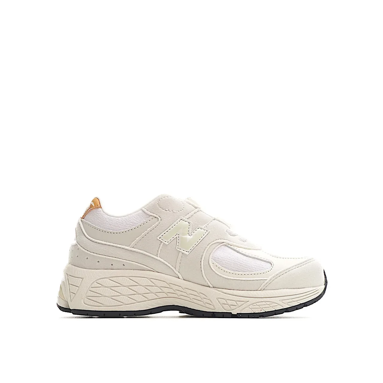 New Balance Beige Blanc Chunky Midsole Fermeture Velcro Sangle Lifestyle Sneakers 22