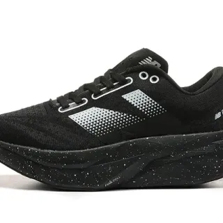 New Balance Black White الجزء العلوي من الكيت الهندسي تدرج بنصف ظلال N Logo أحذية جري