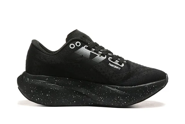 New Balance Black White الجزء العلوي من الكيت الهندسي تدرج بنصف ظلال N Logo أحذية جري 6