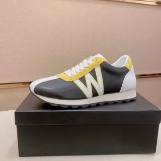 New Balance Black Yellow Retro Runner Leather-Suede Panelled Lifestyle Sneakers