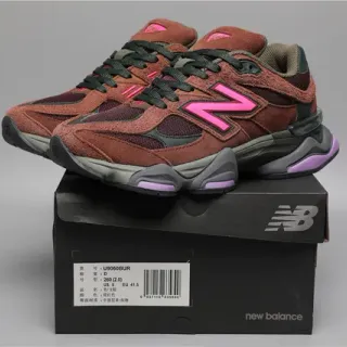 New Balance Brown Pink Multi-Layered Midsole Mixed Suede And Mesh Upper Chunky Sneakers