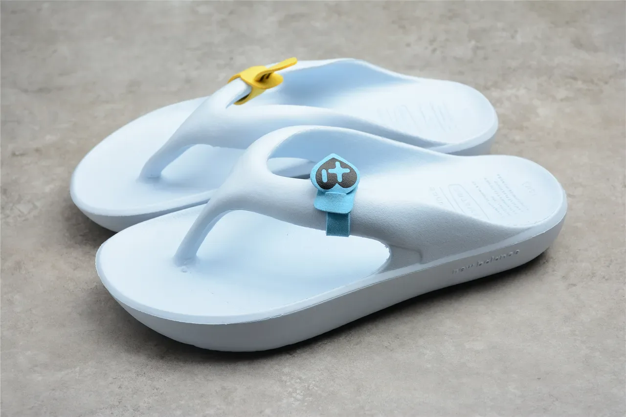 New Balance Light Blue Molded Foam Thong Slipper 7