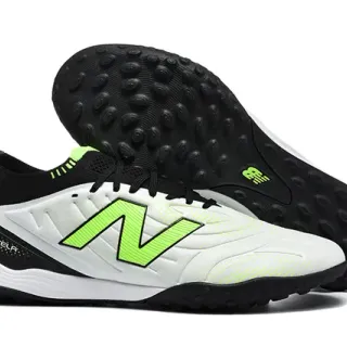New Balance Tekela White Green Low-Cut Synthetic Upper Molded Conical-Stud Outsole Turf Soccer Shoes