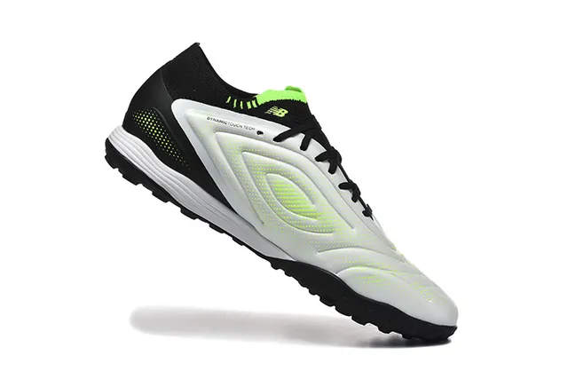 New Balance Tekela White Green Bas-Coupé Synthétique Supérieur Souterrain Moldé Conical-Stud Outsole Turf Chaussures de Football 3