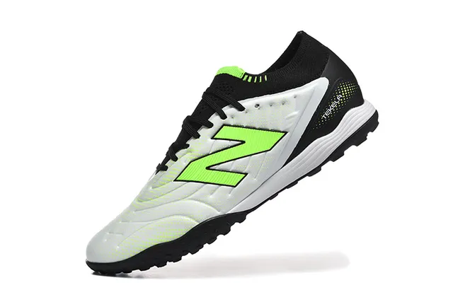 New Balance Tekela White Green Bas-Coupé Synthétique Supérieur Souterrain Moldé Conical-Stud Outsole Turf Chaussures de Football 4