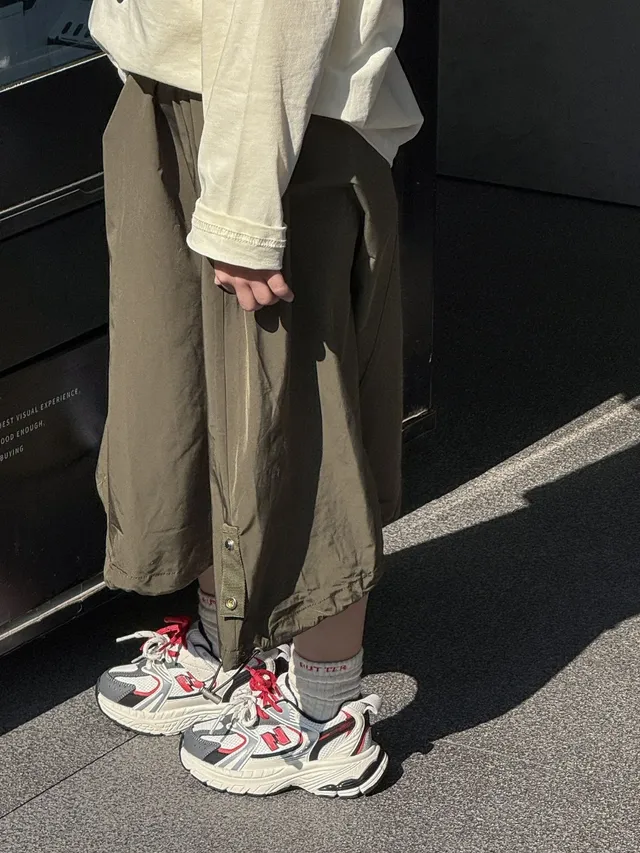 New Balance سولة أبيض رمادي طبقي شبكي-صناعي علوي سميك حذاء رياضي 20