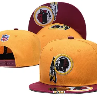 New Era Washington Team Logo Gold and Burgundy Snapback Baseball Cap