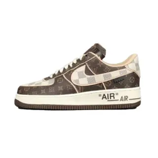 Nike Air Force 1 Louis Vuitton Monogram Checkerboard Lifestyle Sneakers