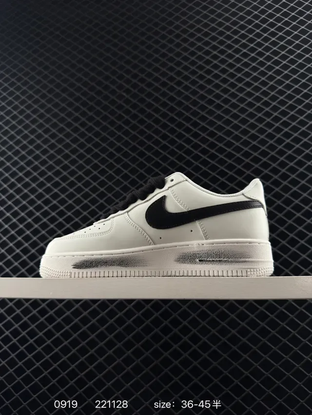 Nike Air Force 1 Low Off-White Black Spray Midsole Lifestyle Sneakers 6