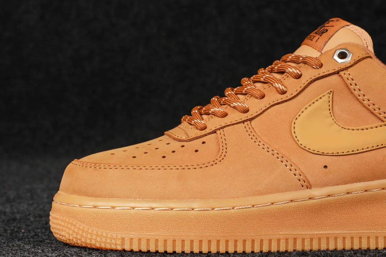 Nike Air Force 1 Monochromatic Tan Suede Lifestyle Sneakers 4