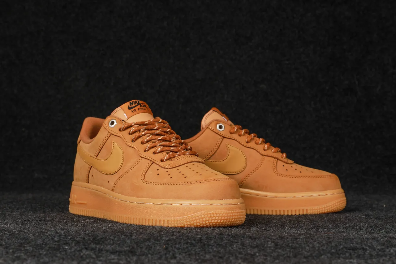 Nike Air Force 1 Monochromatic Tan Suede Lifestyle Sneakers 9